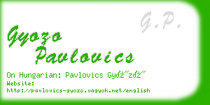 gyozo pavlovics business card